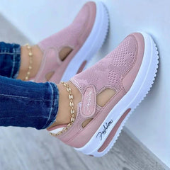 Dames Sneakers Met Platform in Rood en Blauw Canvas – Comfortabele Casual Schoenen voor Dagelijks Gebruik - Dames - Schoenen