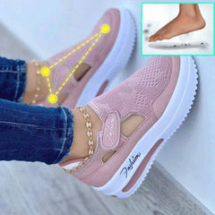 Dames Sneakers Met Platform in Rood en Blauw Canvas – Comfortabele Casual Schoenen voor Dagelijks Gebruik - Dames - Schoenen