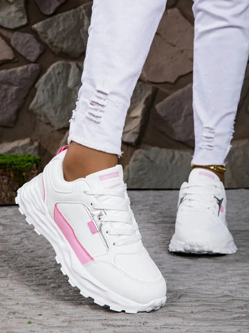 Dames Sneakers met Vetersluiting – Ademend en Comfortabel voor Wandelen en Hardlopen - Dames - Schoenen