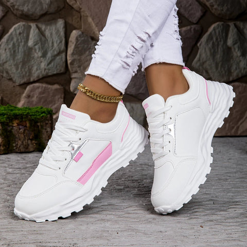 Dames Sneakers met Vetersluiting – Ademend en Comfortabel voor Wandelen en Hardlopen - Dames - Schoenen