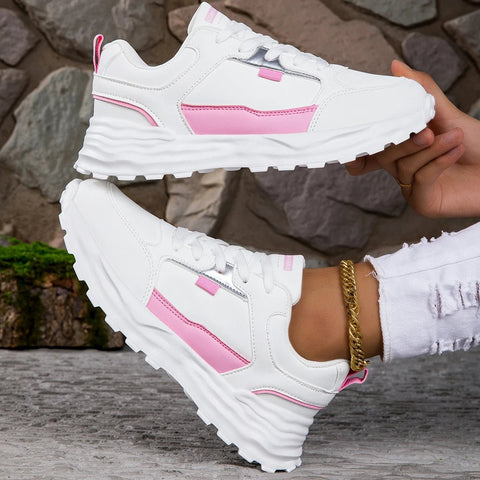 Dames Sneakers met Vetersluiting – Ademend en Comfortabel voor Wandelen en Hardlopen - Dames - Schoenen