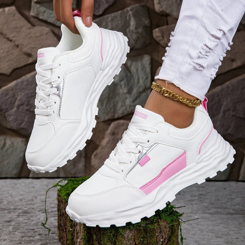 Dames Sneakers met Vetersluiting – Ademend en Comfortabel voor Wandelen en Hardlopen - Dames - Schoenen