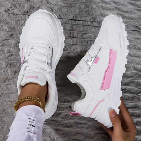 Dames Sneakers met Vetersluiting – Ademend en Comfortabel voor Wandelen en Hardlopen - Dames - Schoenen