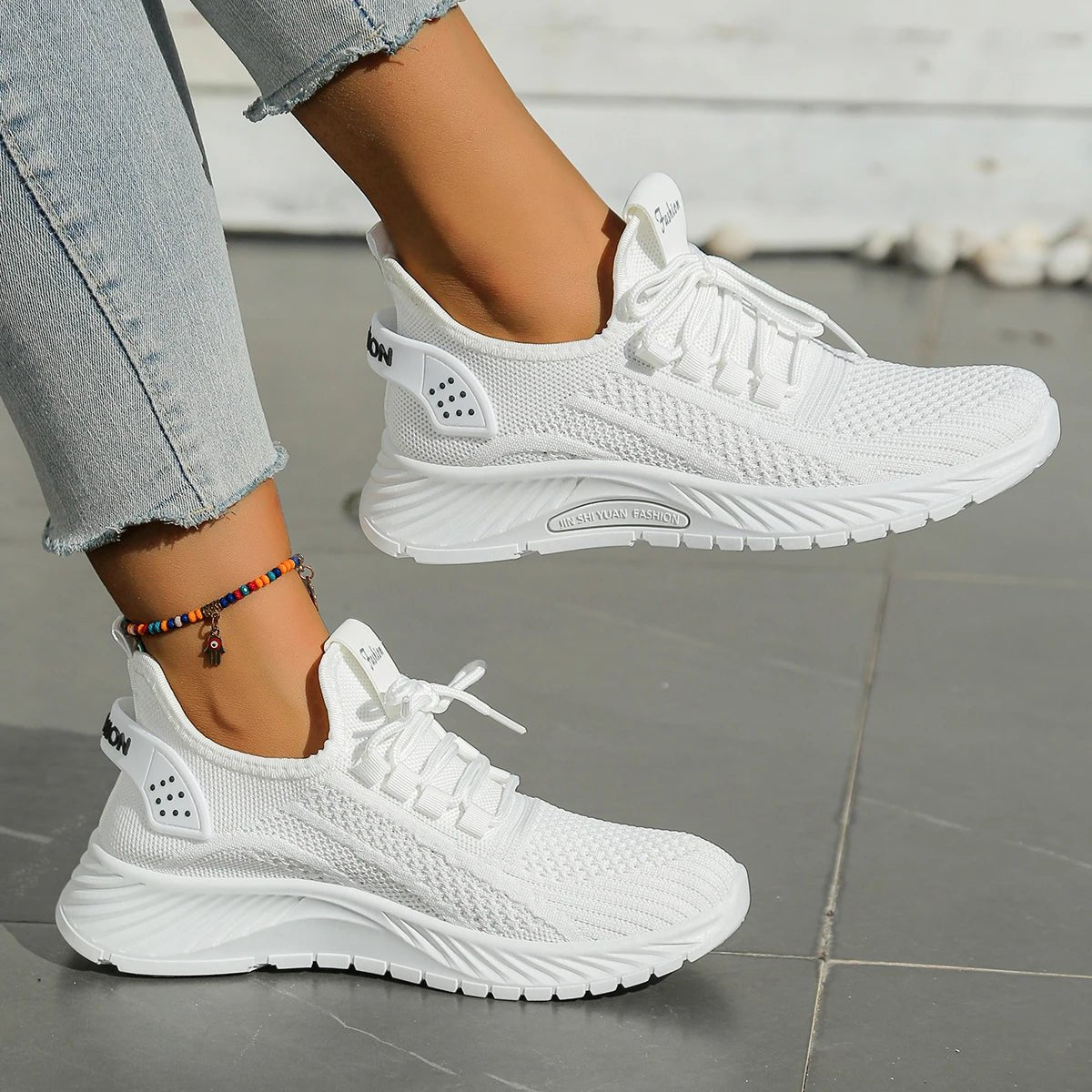 Dames Sneakers – Modieuze Lichtgewicht Flyknit Sportschoenen voor Zomer 2025 - Dames - Schoenen