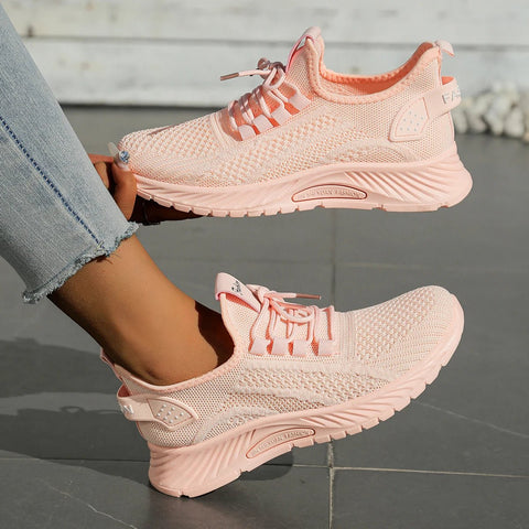 Dames Sneakers – Modieuze Lichtgewicht Flyknit Sportschoenen voor Zomer 2025 - Dames - Schoenen