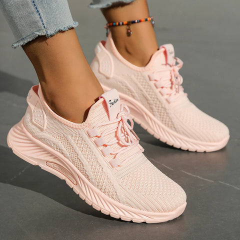 Dames Sneakers – Modieuze Lichtgewicht Flyknit Sportschoenen voor Zomer 2025 - Dames - Schoenen