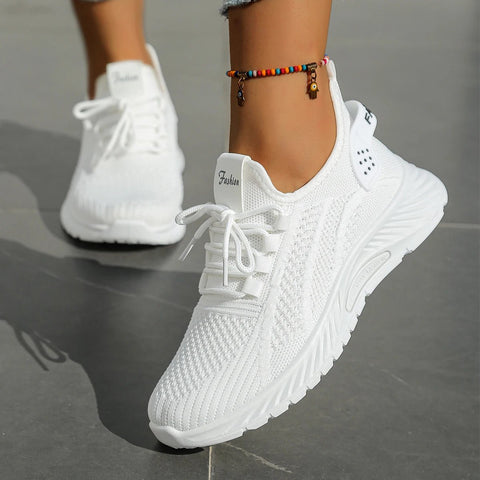 Dames Sneakers – Modieuze Lichtgewicht Flyknit Sportschoenen voor Zomer 2025 - Dames - Schoenen