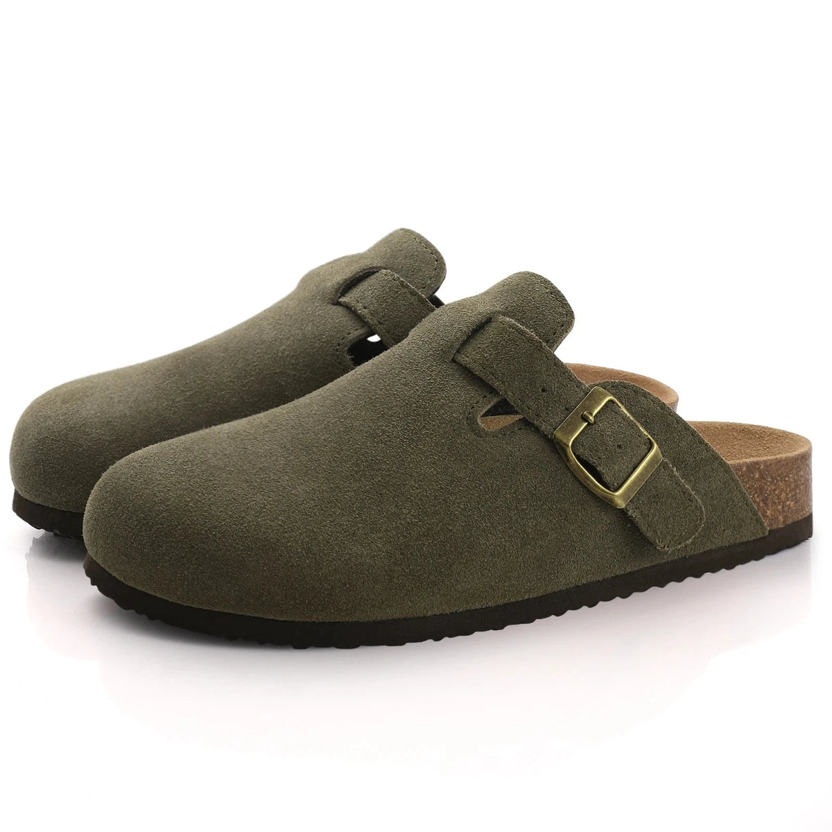 Dames Suède Klompen – Comfortabele Slip - On Klompjes met Zacht Voetbed en Boogsteun - Dames - Schoenen