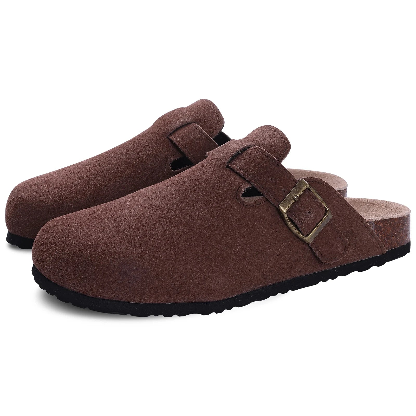 Dames Suède Klompen – Comfortabele Slip - On Klompjes met Zacht Voetbed en Boogsteun - Dames - Schoenen