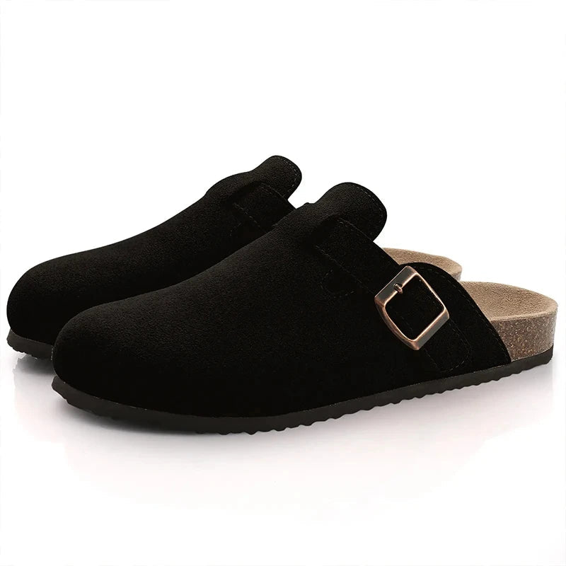 Dames Suède Klompen – Comfortabele Slip - On Klompjes met Zacht Voetbed en Boogsteun - Dames - Schoenen