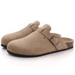 Dames Suède Klompen – Comfortabele Slip - On Klompjes met Zacht Voetbed en Boogsteun - Dames - Schoenen