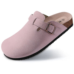 Dames Suède Klompen – Comfortabele Slip - On Klompjes met Zacht Voetbed en Boogsteun - Dames - Schoenen