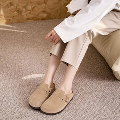 Dames Suède Klompen – Comfortabele Slip - On Klompjes met Zacht Voetbed en Boogsteun - Dames - Schoenen