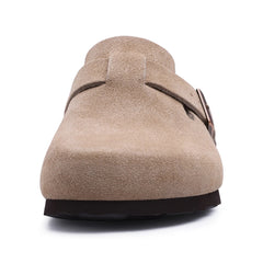 Dames Suède Klompen – Comfortabele Slip - On Klompjes met Zacht Voetbed en Boogsteun - Dames - Schoenen