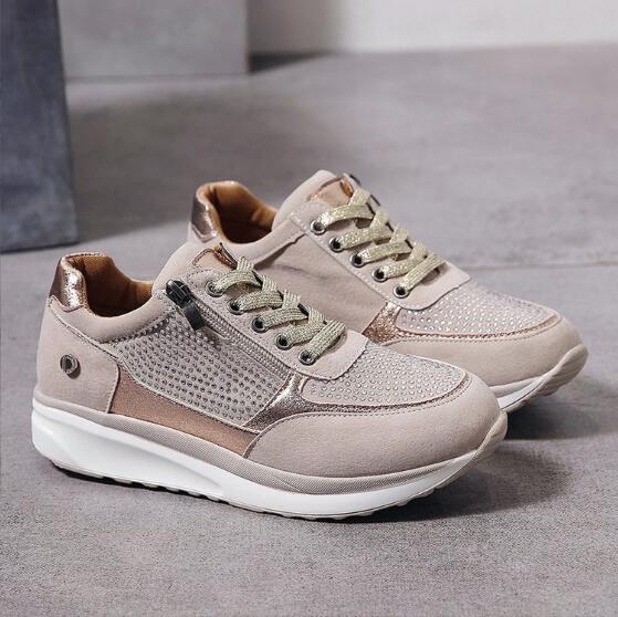 Dames Wandelschoenen met Orthopedische Ondersteuning – Comfortabel Suède en Ademend Design - Dames - Schoenen