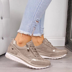 Dames Wandelschoenen met Orthopedische Ondersteuning – Comfortabel Suède en Ademend Design - Dames - Schoenen