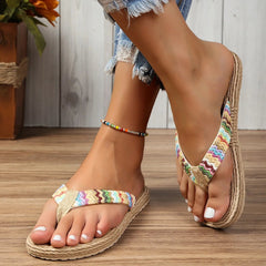 Etnische Stijl Dames Slippers met Antislip en Comfortabele Zachte Bodem voor Dagelijks Gebruik - Dames - Schoenen