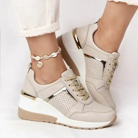 Grote Maten Dames Sneakers – Slijtvaste Casual Platform Schoenen voor Dagelijks Gebruik - Dames - Schoenen