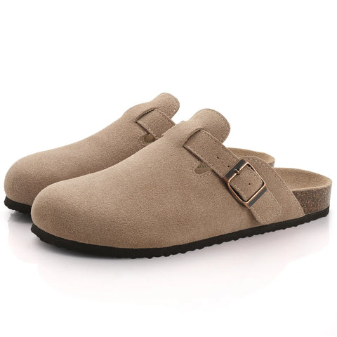 Kurk Suede Muilezels Slippers met Antislip en Boogondersteuning voor Dames – Comfortabel en Stijlvol - Dames - Schoenen