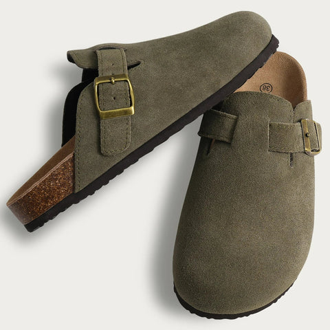 Kurk Suede Muilezels Slippers met Antislip en Boogondersteuning voor Dames – Comfortabel en Stijlvol - Dames - Schoenen