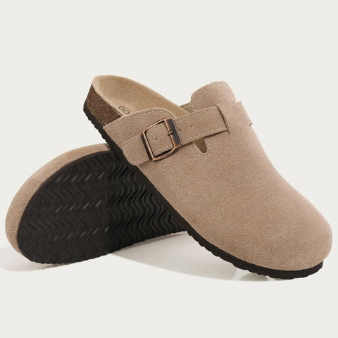 Kurk Suede Muilezels Slippers met Antislip en Boogondersteuning voor Dames – Comfortabel en Stijlvol - Dames - Schoenen