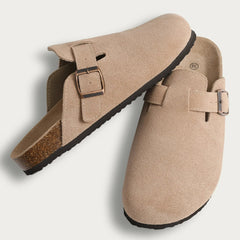Kurk Suede Muilezels Slippers met Antislip en Boogondersteuning voor Dames – Comfortabel en Stijlvol - Dames - Schoenen