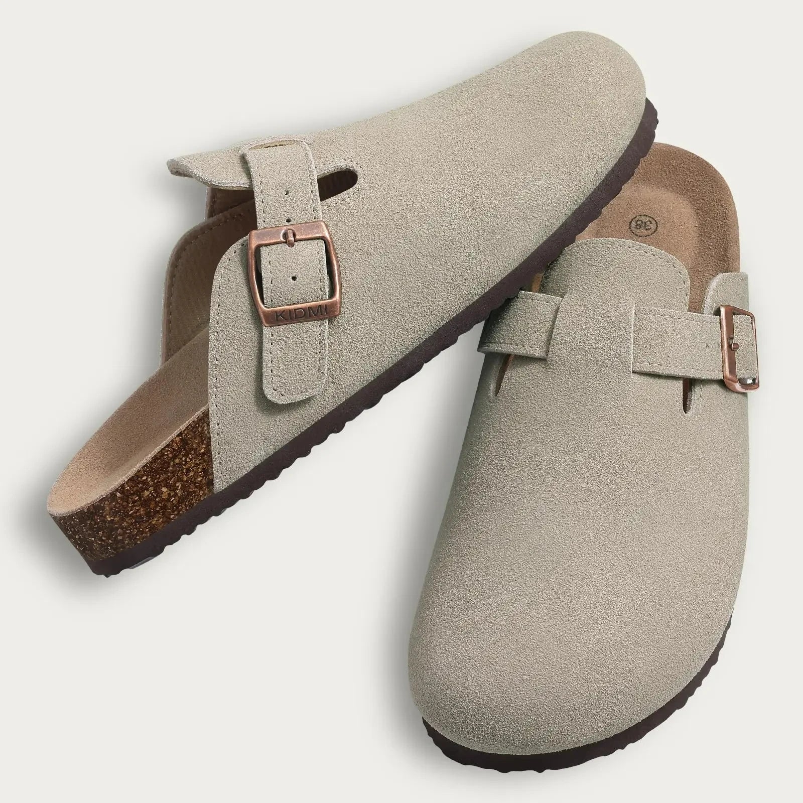 Kurk Suede Muilezels Slippers met Antislip en Boogondersteuning voor Dames – Comfortabel en Stijlvol - Dames - Schoenen