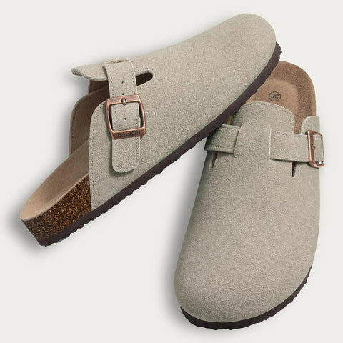 Kurk Suede Muilezels Slippers met Antislip en Boogondersteuning voor Dames – Comfortabel en Stijlvol - Dames - Schoenen
