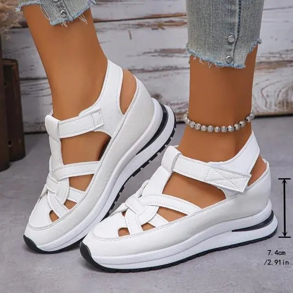 Lederen Lage Sandalen Dames – Gesloten Teen en Hielpak voor Comfort en Zomeractiviteiten - Dames - Schoenen