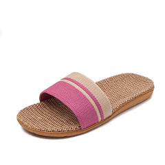 Lichtgewicht Dames Slippers met Antislip – Zachte Linnen Thuis Slippers voor Binnengebruik - Dames - Schoenen