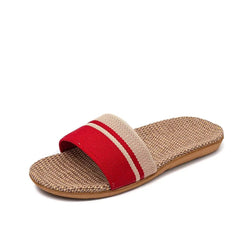 Lichtgewicht Dames Slippers met Antislip – Zachte Linnen Thuis Slippers voor Binnengebruik - Dames - Schoenen