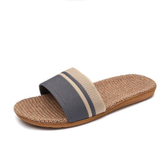 Lichtgewicht Dames Slippers met Antislip – Zachte Linnen Thuis Slippers voor Binnengebruik - Dames - Schoenen