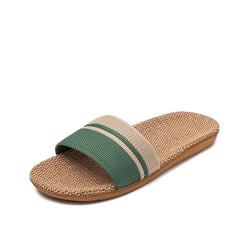 Lichtgewicht Dames Slippers met Antislip – Zachte Linnen Thuis Slippers voor Binnengebruik - Dames - Schoenen