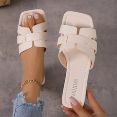 Modieuze Dames Sandalen – Comfortabele Platte Slippers voor Casual Buitenactiviteiten, Verkrijgbaar in Meerdere Kleuren - Dames - Schoenen