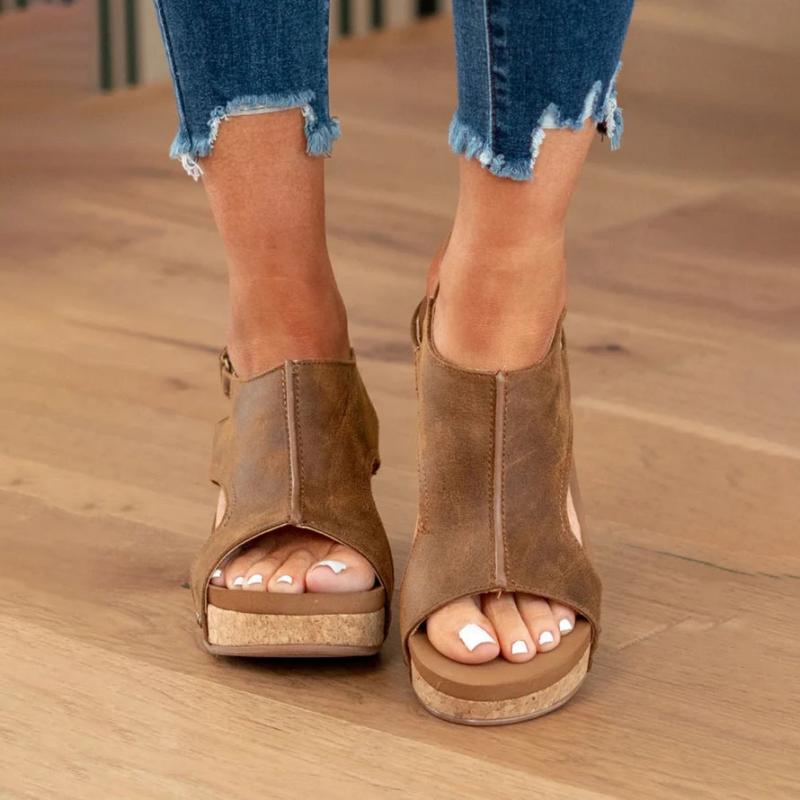 Orthopedische Dames Sandalen van Leer met Schokabsorberende Zool en Verstelbare Pasvorm voor Ultiem Comfort - Dames - Schoenen