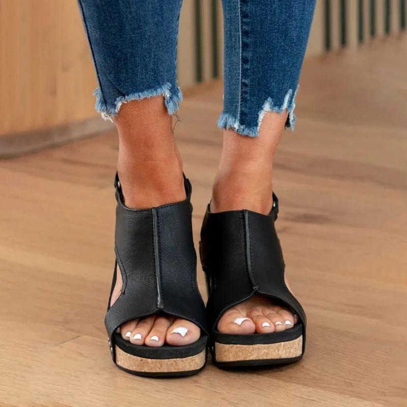 Orthopedische Dames Sandalen van Leer met Schokabsorberende Zool en Verstelbare Pasvorm voor Ultiem Comfort - Dames - Schoenen