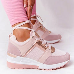 Orthopedische Dames Sneakers Lucy – Comfortabele Vegan Schoenen met Anti - Slip Binnenzool en 5 cm Hakhoogte - Dames - Schoenen