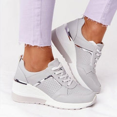 Orthopedische Dames Sneakers Lucy – Comfortabele Vegan Schoenen met Anti - Slip Binnenzool en 5 cm Hakhoogte - Dames - Schoenen