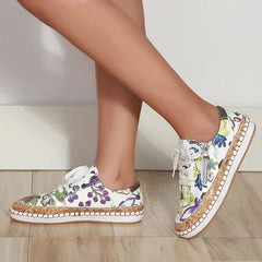 Orthopedische Dames Sneakers met Gebloemd Patroon - Ademend en Lichtgewicht Schoenen voor Comfort en Stijl - Dames - Schoenen