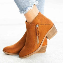 Orthopedische Leren Enkellaarsjes Dames met Anatomische Ondersteuning – Zwart, Beige en Blauw - Dames - Schoenen