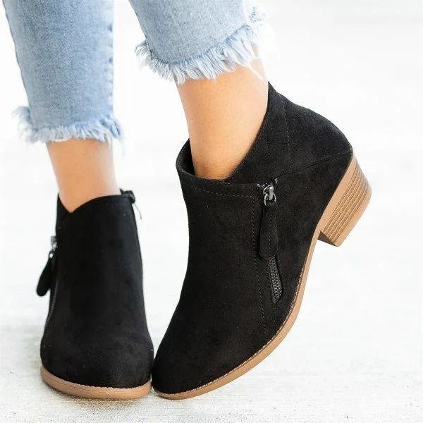 Orthopedische Leren Enkellaarsjes Dames met Anatomische Ondersteuning – Zwart, Beige en Blauw - Dames - Schoenen