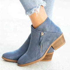 Orthopedische Leren Enkellaarsjes Dames met Anatomische Ondersteuning – Zwart, Beige en Blauw - Dames - Schoenen