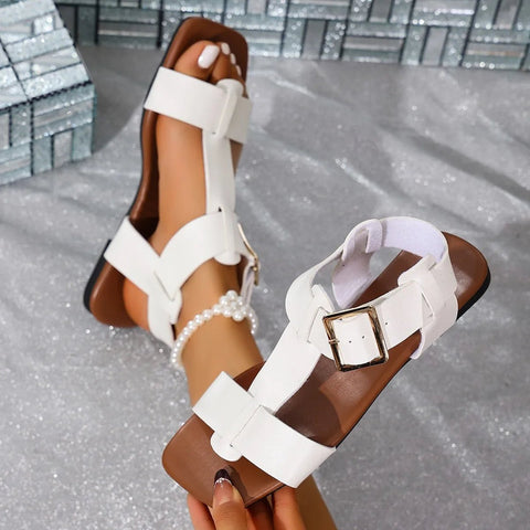 Platte Sandalen Dames – Comfortabel en Ademend Zomerfootwear met Antislipzool - Dames - Schoenen