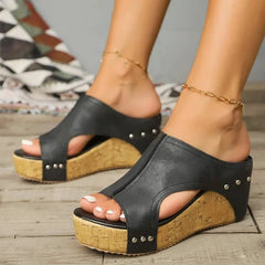 Plus Size Dames Sandalen – Dikke Zool en Vis Mond Ontwerp voor Comfort en Zomergebruik - Dames - Schoenen