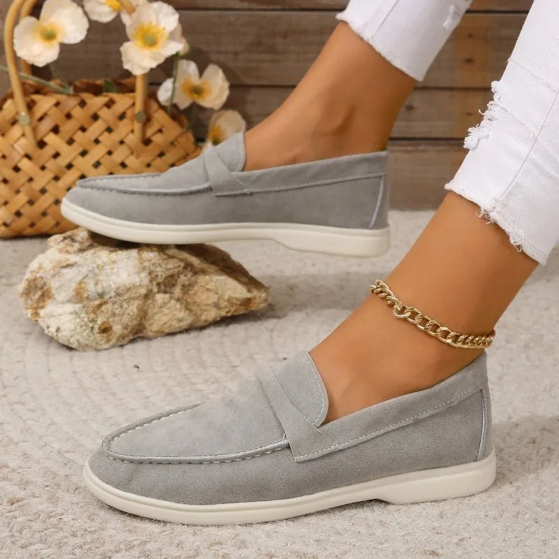 Stijlvolle Damesschoenen Slip - On Loafers met Lage Hak en Vierkante Neus – Comfortabele Dames Schoenen in Diverse Kleuren - Dames - Schoenen