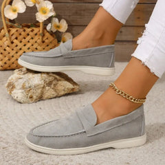 Stijlvolle Damesschoenen Slip - On Loafers met Lage Hak en Vierkante Neus – Comfortabele Dames Schoenen in Diverse Kleuren - Dames - Schoenen
