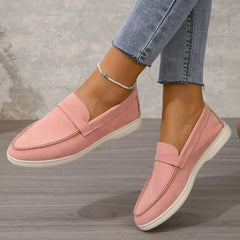 Stijlvolle Damesschoenen Slip - On Loafers met Lage Hak en Vierkante Neus – Comfortabele Dames Schoenen in Diverse Kleuren - Dames - Schoenen