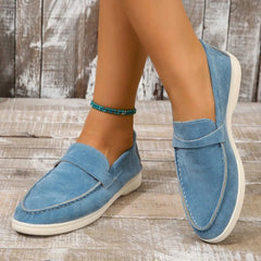 Stijlvolle Damesschoenen Slip - On Loafers met Lage Hak en Vierkante Neus – Comfortabele Dames Schoenen in Diverse Kleuren - Dames - Schoenen