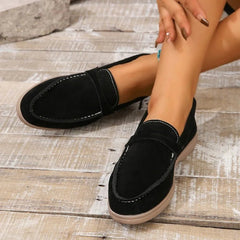 Stijlvolle Damesschoenen Slip - On Loafers met Lage Hak en Vierkante Neus – Comfortabele Dames Schoenen in Diverse Kleuren - Dames - Schoenen