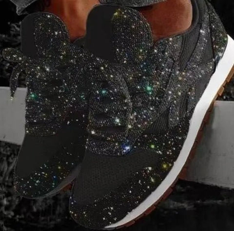 Trendy Dames Sneakers met Glitter – Chunky Platform Sneakers voor Comfort en Stijl - Dames - Schoenen